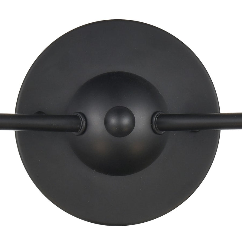 Atlas Lighting Soren 15.75''W 2Lt Vanity Light, Matte Black/Clear