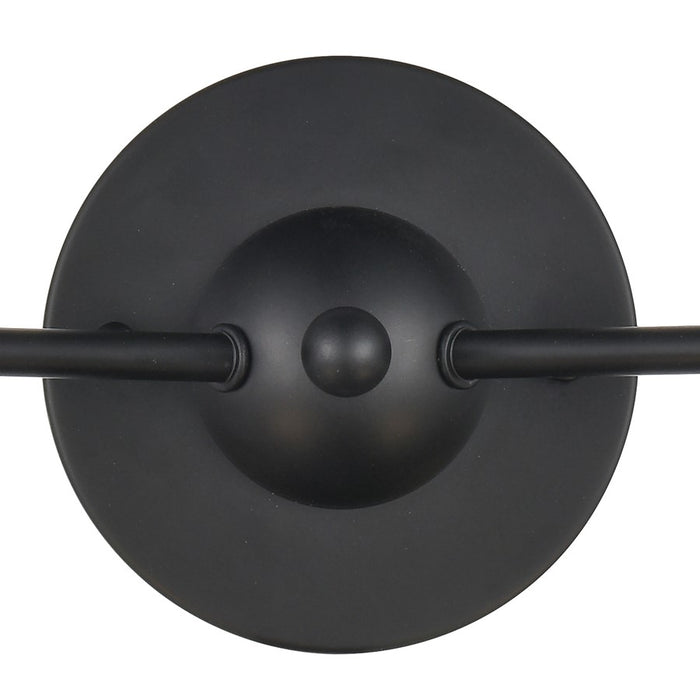 Atlas Lighting Soren 15.75''W 2Lt Vanity Light, Matte Black/Clear