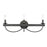 Atlas Lighting Williamson 24''W 3Lt Vanity Light, Black/No Shade