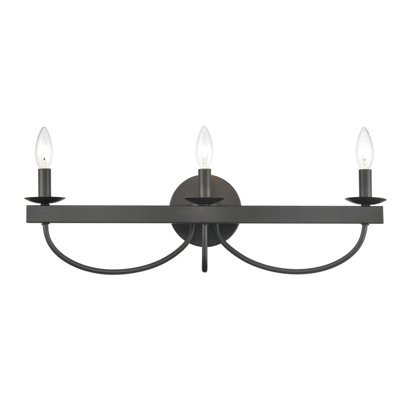 Atlas Lighting Williamson 24in 3-Light Vanity Light | Black | Bathroom Vanity | 24 x 5 x 8 in | Model WL11735-BK