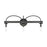 Atlas Lighting Williamson 24''W 3Lt Vanity Light, Black/No Shade