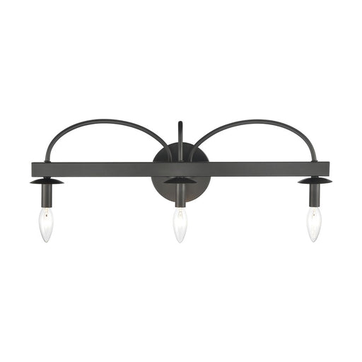 Atlas Lighting Williamson 24''W 3Lt Vanity Light, Black/No Shade