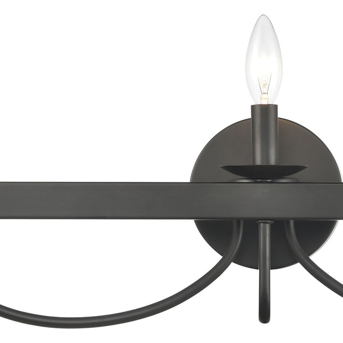 Atlas Lighting Williamson 24''W 3Lt Vanity Light, Black/No Shade