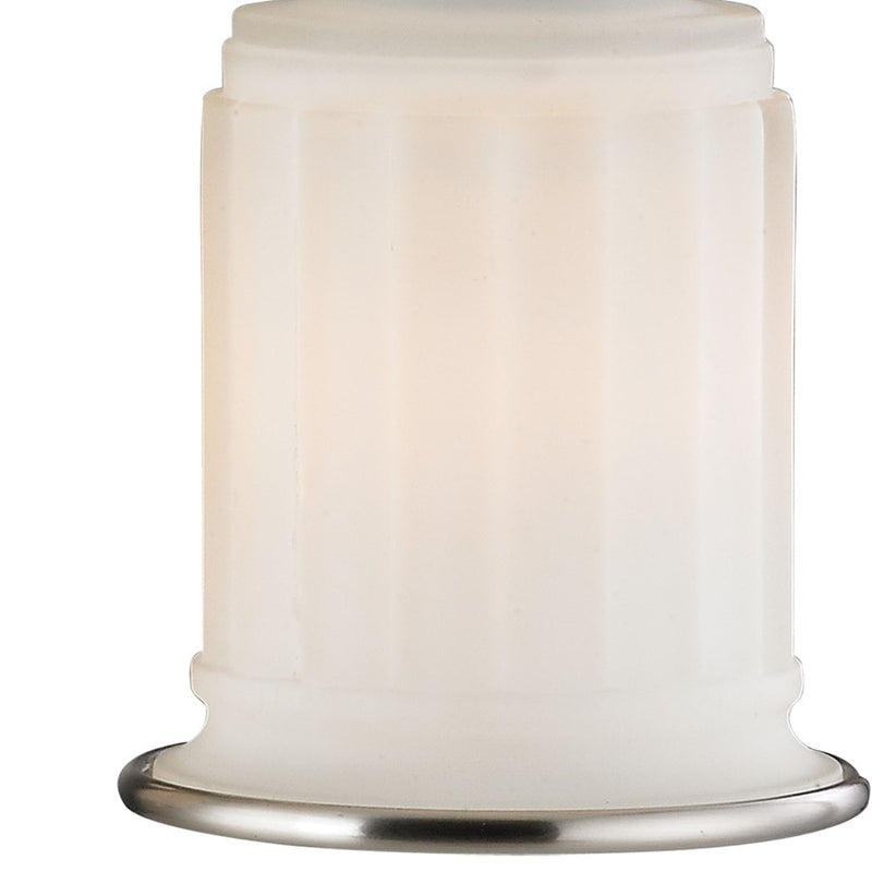Atlas Lighting Acadia 22in 3-Light Vanity Light | Traditional Brushed Nickel and White Textured Glass | Bathroom Vanity | Model WL11740-NK