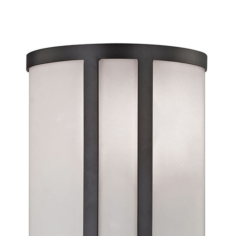 Atlas Lighting Bella 8in 2-Light Vanity Light | Modern Oil Rubbed Bronze and White Frosted Glass | Bathroom Vanity | 8 x 4 x 14 in | Model WL11742-BZ