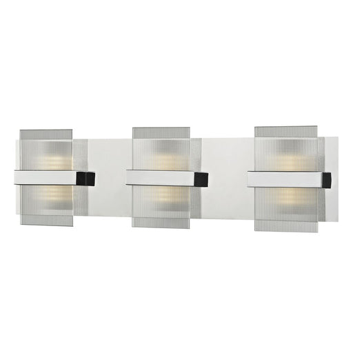 Atlas Lighting Desiree 21in 1-Light Vanity Light | Modern Polished Chrome and Clear Textured Glass | Bathroom Vanity | Model WL11749-CH