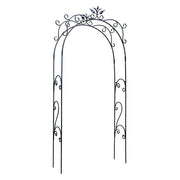 ACHLA Tuileries Arbor 48in Wrought Iron Garden Arbor | Black Powder Coated Metal | Garden Entryway & Trellis | 48 x 16 x 113 in | Model ARB-01