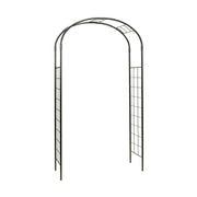 ACHLA Monet Arbor | Wrought Iron Garden Arch with Graphite Powder Coat | Entryway & Vine Support for Gardens | 55W x 21D x 100H in | Model ARB-10