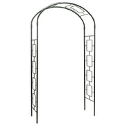 ACHLA Modern Arbor ARB-11 | Wrought Iron Garden Arbor | Entryway & Vine Support | 55W x 21D x 100H in, Graphite Powder Coated | Model ARB-11