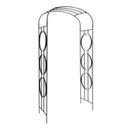 ACHLA Samsara Arbor 44in Wrought Iron Black Powdercoat | Garden Entrance & Pathway Arch | 19 x 44 x 92 in | Model ARB-58