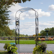 ACHLA Samsara Arbor 44in Wrought Iron Black Powdercoat | Garden Entrance & Pathway Arch | 19 x 44 x 92 in | Model ARB-58