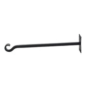 ACHLA Lodge Straight Bracket 2-Pack | Black Powdercoat Wrought Iron Wall Hooks | Mudroom & Entryway Coat and Hat Hooks | 14 in D, 2 | Model B-106-2