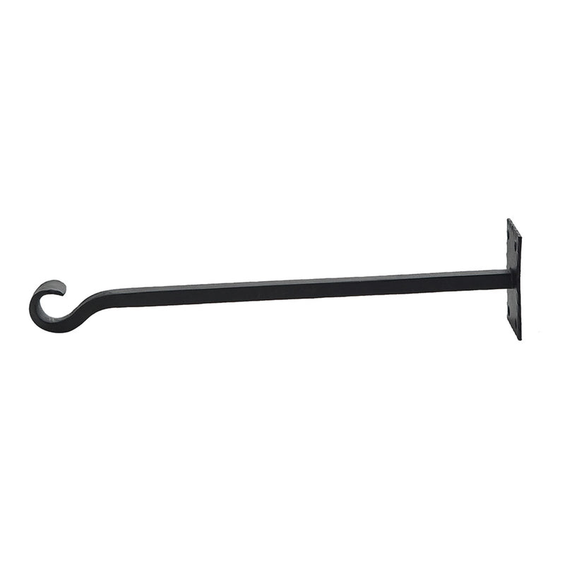 ACHLA Lodge Straight Bracket 2-Pack | Black Powdercoat Wrought Iron Wall Hooks | Mudroom & Entryway Coat and Hat Hooks | 14 in D, 2 | Model B-106-2