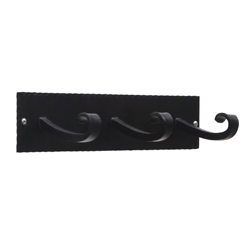 ACHLA Lodge Triple Hook Bracket | Craftsman Wrought Iron Black Powdercoat | Mudroom & Entryway Coat Rack | 12.25 x 4.25 x 3 in | Model B-107