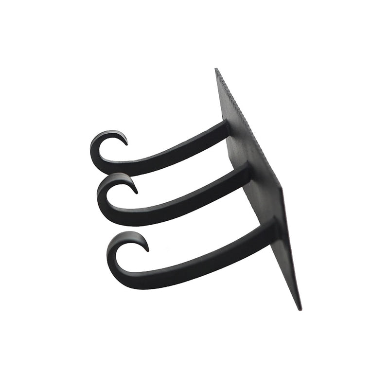 ACHLA Lodge Triple Hook Bracket | Craftsman Wrought Iron Black Powdercoat | Mudroom & Entryway Coat Rack | 12.25 x 4.25 x 3 in | Model B-107