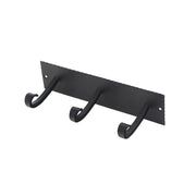 ACHLA Lodge Triple Hook Bracket | Craftsman Wrought Iron Black Powdercoat | Mudroom & Entryway Coat Rack | 12.25 x 4.25 x 3 in | Model B-107