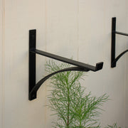 ACHLA Rookwood Brackets, Pair | Craftsman Wrought Iron Black Powdercoat | Shelf & Flower Box Support | 12.5 x 1.25 x 11 in | Model B-15