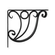 ACHLA Ionic Shelf Bracket B-20 | Black Wrought Iron Wall Bracket | Kitchen & Living Room Shelf Support | 10W x 8.5H in | Model B-20