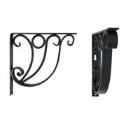ACHLA Ionic Shelf Bracket B-20 | Black Wrought Iron Wall Bracket | Kitchen & Living Room Shelf Support | 10W x 8.5H in | Model B-20