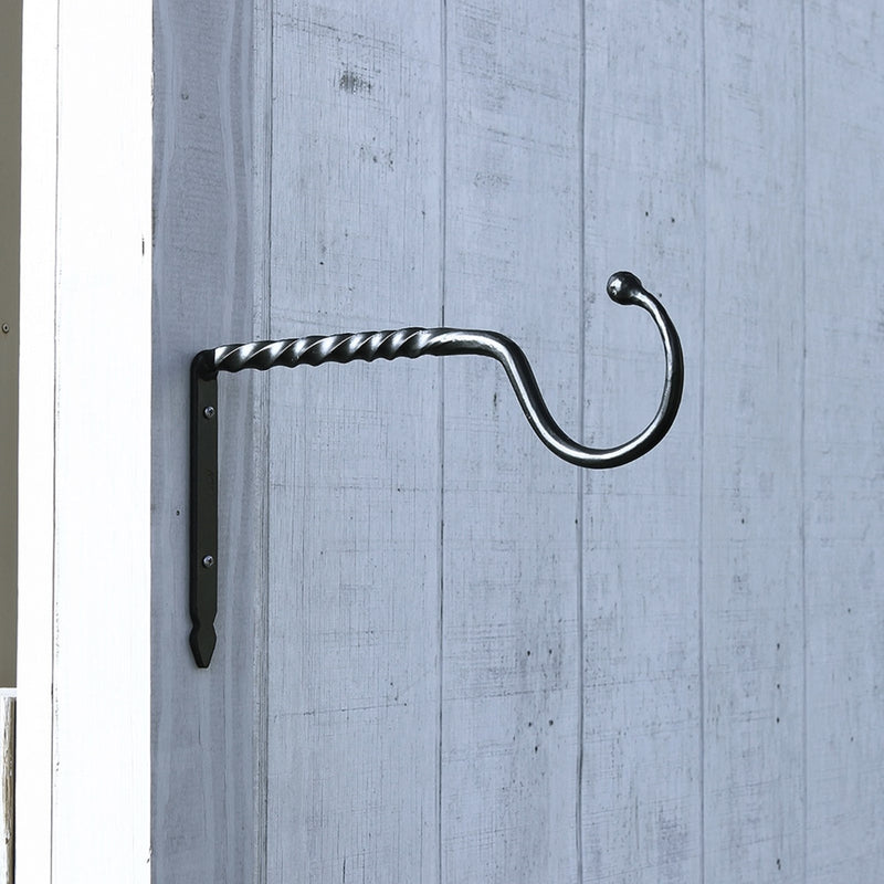 ACHLA Small Jumbo Bracket 14in Wrought Iron Black Powder Coat | Industrial Wall Mount Shelf Support | Kitchen & Garage Storage | Model B-25