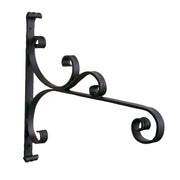 ACHLA Large All Purpose Bracket 18in Wrought Iron Black Powder Coat | Outdoor Wall Mount Plant Hanger | Flower Basket & Bird Feeder | Model B-28
