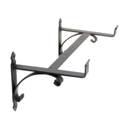 ACHLA Flower Box Bracket B-32 | Traditional Black Wrought Iron | Window Box & Planter Support | 24 x 10.5 x 10 in | Model B-32