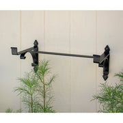 ACHLA Flower Box Bracket B-32 | Traditional Black Wrought Iron | Window Box & Planter Support | 24 x 10.5 x 10 in | Model B-32
