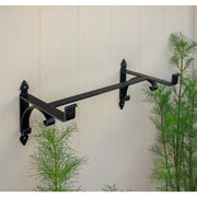 ACHLA Flower Box Bracket B-32 | Traditional Black Wrought Iron | Window Box & Planter Support | 24 x 10.5 x 10 in | Model B-32