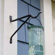 ACHLA Lantern Bracket 2-Pack | Black Powdercoat Wrought Iron Wall Hook | Indoor & Outdoor Lantern Hanging | 9.5 in Projection, 7.5 in | Model B-35-2