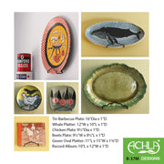 ACHLA Plate Medium Wall Hanger 2-Pack | Roman Bronze Wrought Iron Wall Decor | Kitchen & Dining Room Plate Display | Model B-37M-2