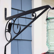 ACHLA 24in Morris Bracket | Black Powdercoat Wrought Iron | Outdoor Hanging Planter & Basket Support | 23.5 x 0.5 x 17 in | Model B-43