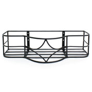 ACHLA Argyle Window Box | Black Wrought Iron | Outdoor Flower Pot Holder for Windows & Balconies | 14 x 30 x 8 in | Model B-50