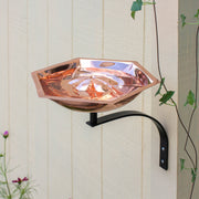 ACHLA Bee Fountain & Birdbath | Copper-Plated Stainless Steel and Wrought Iron | Pollinator Garden & Patio Water Feature | Model BB-07-WM