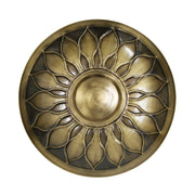 ACHLA African Daisy Birdbath with Rail Mount Bracket | Antique Brass and Black Wrought Iron | Deck & Balcony Bird Watching | Model BB-09-RM