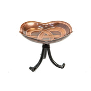 ACHLA Dara Knot Birdbath with Tripod Stand | Celtic Love Knot Copper-Plated Brass and Wrought Iron | Garden & Patio Bird Bath | Model BB-11-TR