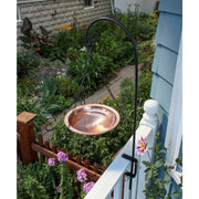 ACHLA Copper Hanging Birdbath 12.5in Dia | Polished Copper and Black Wrought Iron | Outdoor Garden & Patio Birdbath | 12.5 x 12.5 x | Model BBH-02CP