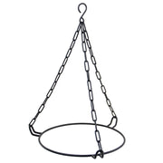 ACHLA Copper Hanging Birdbath 12.5in Dia | Polished Copper and Black Wrought Iron | Outdoor Garden & Patio Birdbath | 12.5 x 12.5 x | Model BBH-02CP