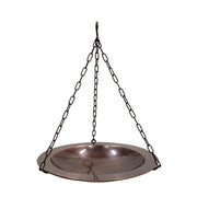 ACHLA Classic 18in Hanging Birdbath | Antique Copper and Roman Bronze Wrought Iron | Garden & Yard Wildlife Decor | 18 x 18 x 23 in | Model BBH-04CP