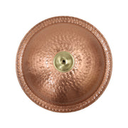 ACHLA Hammered 12in Birdbath Over Rail Bracket | Satin Copper Hammered Copper and Black Wrought Iron | Outdoor Garden, Deck & | Model BBHC-02T-OR2