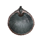 ACHLA Scallop Shell Birdbath 14in Wall Mount | Antique Brass Plated Brass and Wrought Iron | Porch & Deck Garden Accent | Model BBM-01-WM