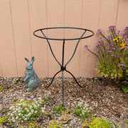 ACHLA Tripod Ring Stand | Graphite Powder-Coated Wrought Iron | Garden & Patio Birdbath Stand | 23in Dia x 29in H | Model BBS-14