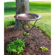 ACHLA Tripod Ring Stand | Graphite Powder-Coated Wrought Iron | Garden & Patio Birdbath Stand | 23in Dia x 29in H | Model BBS-14