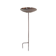 ACHLA Burnt Copper Birdbath with Stand | Hammered Stainless Steel Antique Copper Finish | Outdoor Garden & Patio Bird Bath | Model BCB-01-S
