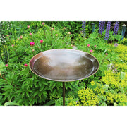 ACHLA Burnt Copper Birdbath with Stand | Hammered Stainless Steel Antique Copper Finish | Outdoor Garden & Patio Bird Bath | Model BCB-01-S