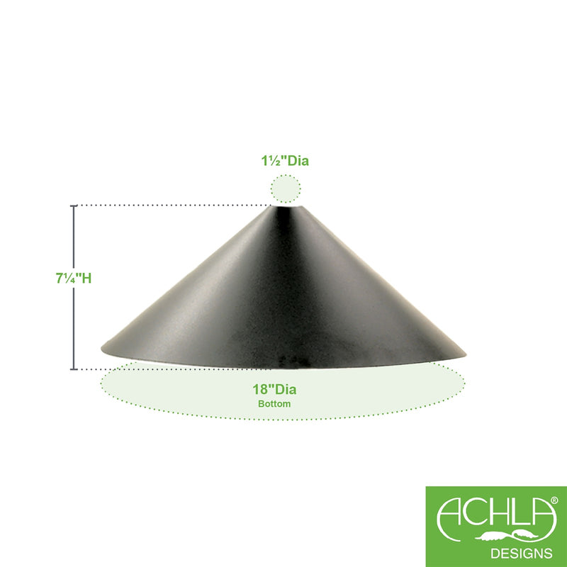 ACHLA Squirrel Deflector 18in Wrought Iron Bird Feeder Guard | Powder Coated Galvanized Steel | Garden & Patio Baffle | 18 x 18 x 6 in | Model BGD-01