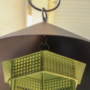 ACHLA Hanging Squirrel Deflector 18in | Black Wrought Iron | Outdoor Bird Feeder & Garden Protection | 18 x 18 x 10 in | Model BGD-03