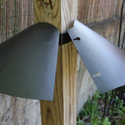 ACHLA Squirrel Deflector for 4x4 Post | Black Wrought Iron | Bird Feeder & Garden Pole Protection | 18in Diameter x 5.75in H | Model BGD-04