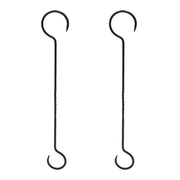 ACHLA 24in Extender with Twist Pack of 2 | Black Powdercoat Wrought Iron | Bird Feeder & Plant Hanger | 24in L, 1/4in Stock | Model BGE-24-2