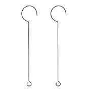 ACHLA BGE 48in Extender with Twist Pack of 2 | Black Powdercoat Wrought Iron | Outdoor Plant & Birdfeeder Hanger | 48 in L | Model BGE-48-2