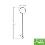 ACHLA BGE 48in Extender with Twist Pack of 2 | Black Powdercoat Wrought Iron | Outdoor Plant & Birdfeeder Hanger | 48 in L | Model BGE-48-2